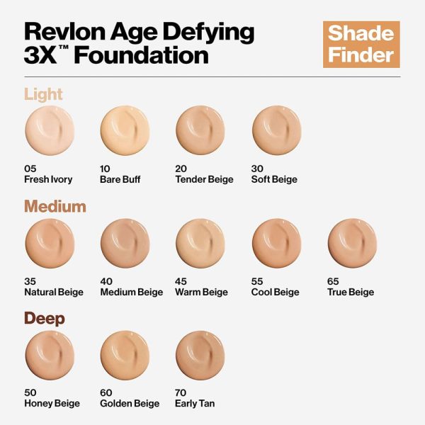 Revlon Age Defying Foundation SPF20 25 Sand Beige 30ml Discount