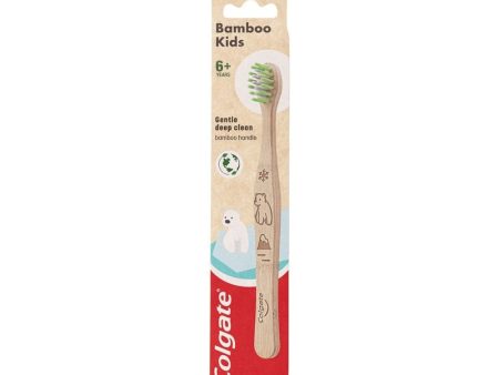 Colgate Toothbrush Bamboo Kids Gentle Deep Clean 6+ years Soft 1pk For Sale