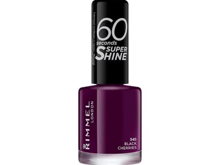 Rimmel Nail Polish 60 Seconds Super Shine 345 Black Cherries 8ml For Cheap