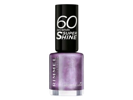 Rimmel Nail Polish 60 Seconds Super Shine 811 Hot Metal Love 8ml Online Hot Sale