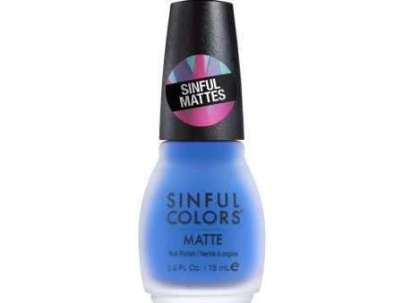 Sinful Colors Matte Nail Polish Blue Me Away 15ml For Sale