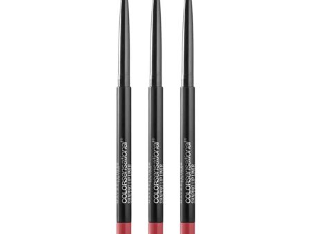 3x Maybelline Color Sensational Shaping Lip Liner 140 Pink Coral Supply