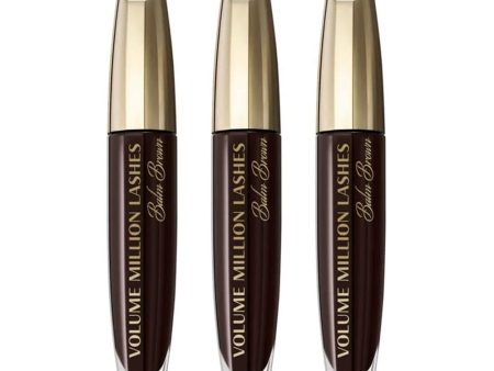 3x L Oreal Volume Million Lashes Mascara Brown 9ml Sale