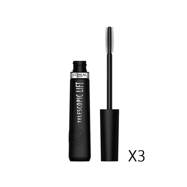 3x L Oreal Telescopic Lift Mascara Extra Black 9.9ml Sale