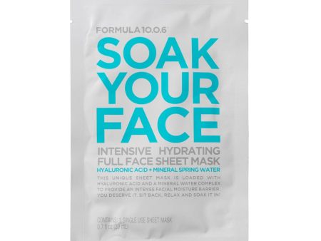 Formula 10.0.6 Soak Your Face Intensive Hydrating Sheet Mask 1pk on Sale