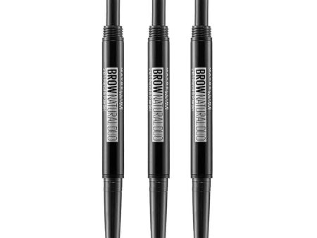 3x Maybelline Brow Natural Duo Grey Brown Supply