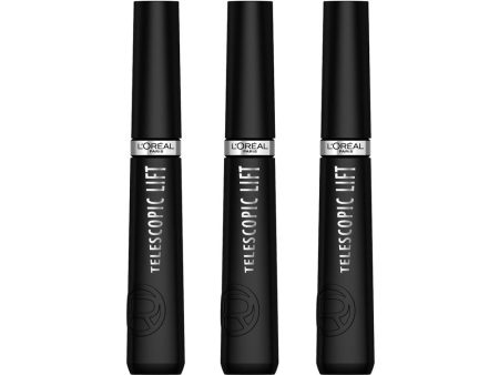 3x L Oreal Telescopic Lift Mascara Extra Black 9.9ml Sale