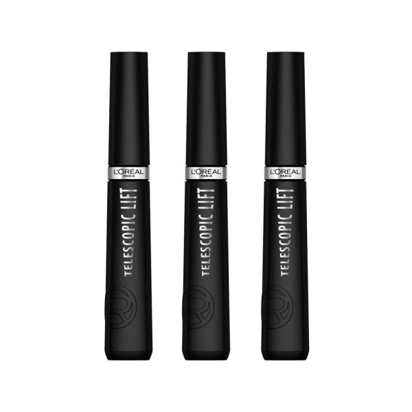 3x L Oreal Telescopic Lift Mascara Extra Black 9.9ml Sale