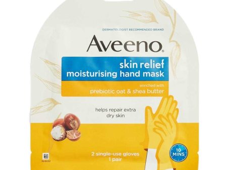 Aveeno Skin Relief Moisturising Hand Mask With Prebiotic Oat & Shea Butter 1pair For Cheap