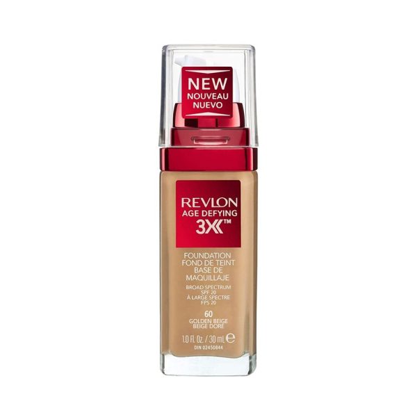 Revlon Age Defying Foundation SPF20 60 Golden Beige 30ml Supply