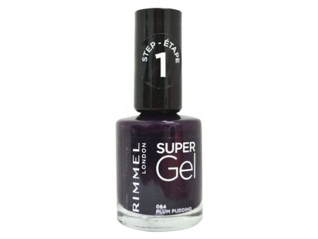 Rimmel Super Gel Nail Polish Step 1 064 Plum Pudding 12ml Sale